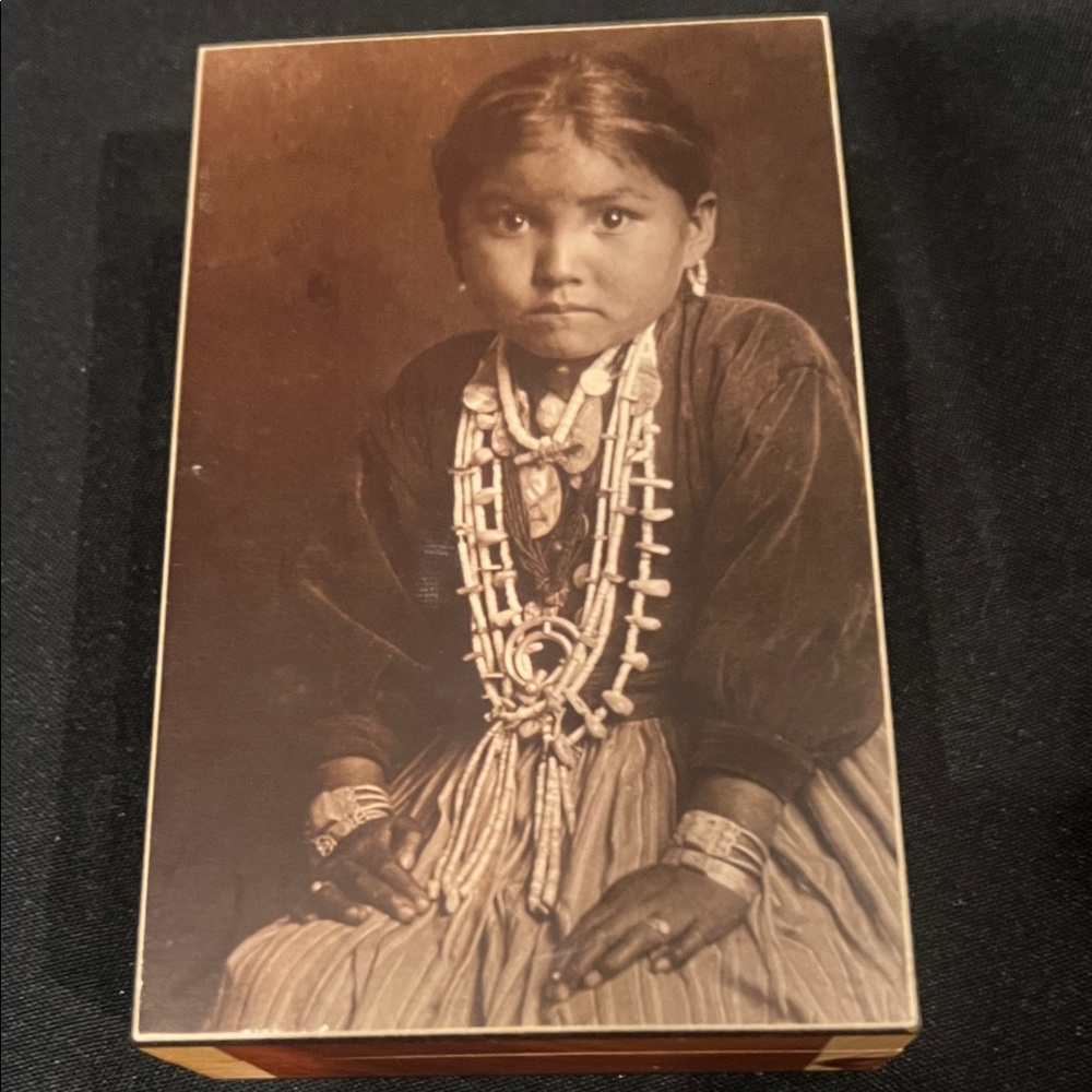 Vintage-Inspired Jewelry Box with Native American Design